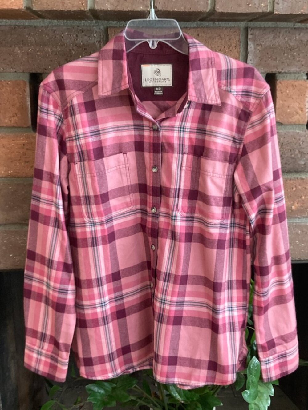 Women's Legendary Whitetails Comfort Fit Flannel Shirt / Pink / Size Medium